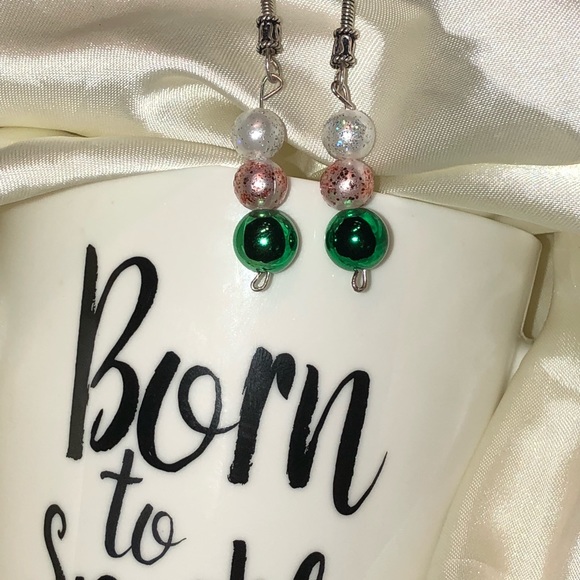 Christmas ornament dangle earrings Fun Festive New - Picture 7 of 8